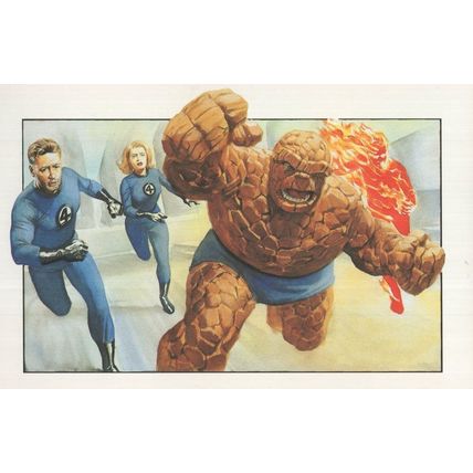 Silver Surfer Galactus The Fantastic Four Battle Marvel Comic Postcard