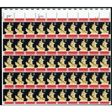 2412, Mint NH Gold Color Shifted Up Error In Sheet of 50 Stamps - Stuart Katz