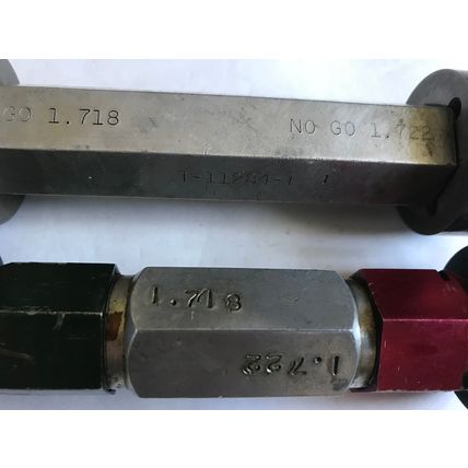 lot THE PIPE MACHINERY GO NO GO PLUG GAGE 1.718 1.722 1.718 1.722,AC