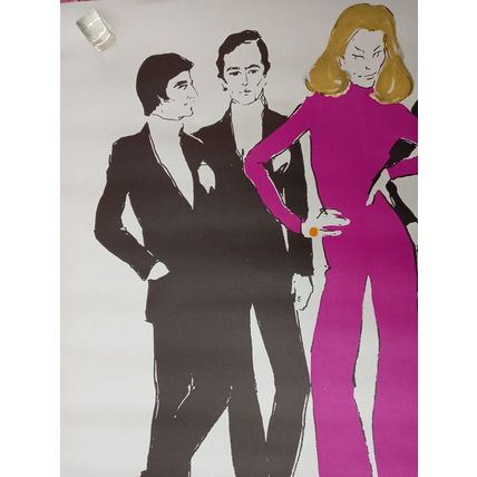 VERY RARE, ORIGINAL 'BACALL AND THE BOYS, PARIS' DARIEN HOUSE NYC INC POSTER.