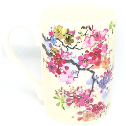 Pink Blossom Mug Fine China 10.5 CM - Christmas Gift Ceramic Tableware
