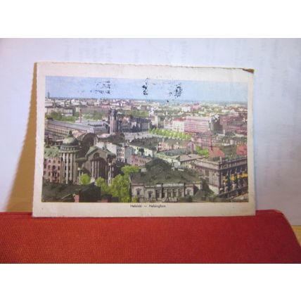 HELSINKI, FINLAND used postcard 1954 postmark =