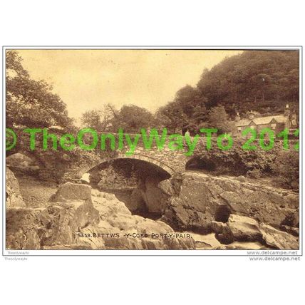 BETTWS-Y-COED, PONT Y PAIR, WALES, 1914, Postcard