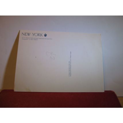 THE STATUE OF LIBERTY & WORLD TRADE CENTER, NEW YORK unused postcard =