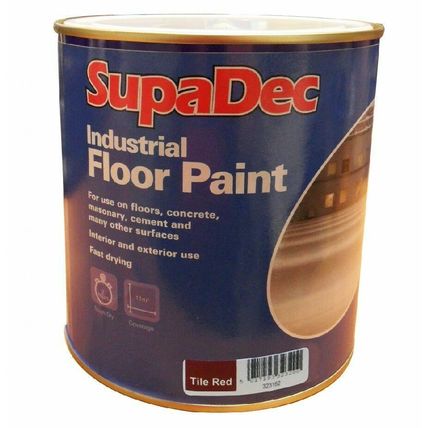 SupaDec Industrial Floor Paint 1L Slate Grey / Black / Light Grey / Red Garage