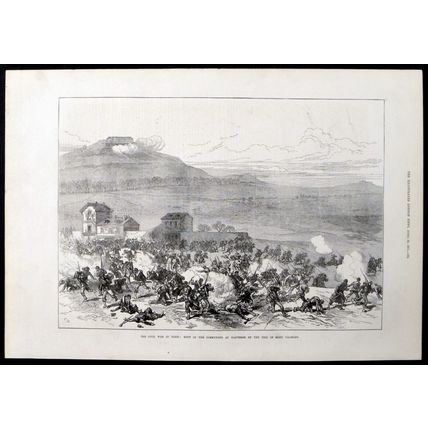 CIVIL WAR IN PARIS: ROUT OF THE COMMUNISTS 1871 VICTORIAN ENGRAVING