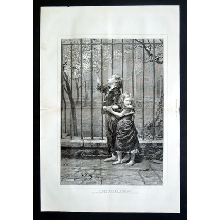 IMPRISONED SPRING 1878 Francis Wilfred Lawson VICTORIAN ENGRAVING