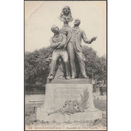 Monument des Frères Coquelin, Boulogne-sur-Mer, c.1910 - Lévy CPA LL230