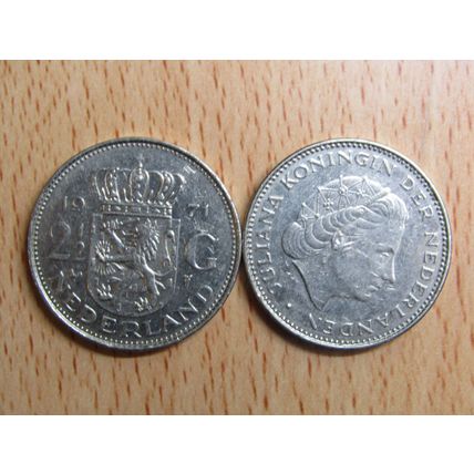 Netherlands 1971 2 1/2 Guilden Coin