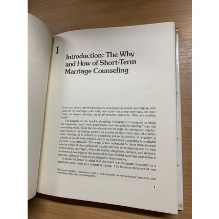 1982 1ST EDITION "MARITAL CRISIS & SHORT-TERM COUNSELING" USA HARDBACK BOOK (P5)