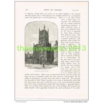 TOWER. WITH THE 'VICE', CIRENCESTER, GLOUCESTERSHIRE, c1891 Illustration