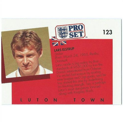 1990/1991 Pro Set Footbal - #123 - Lars Elstrup