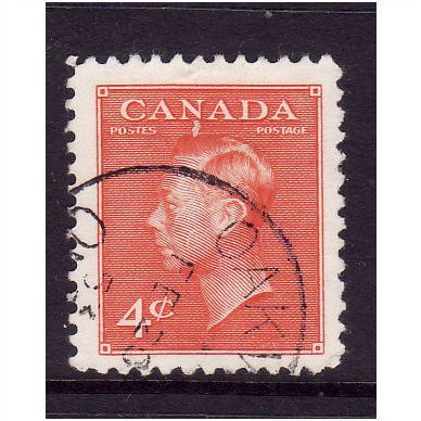 CANADA 1949 4c VERMILION SG 417b FINE USED #2