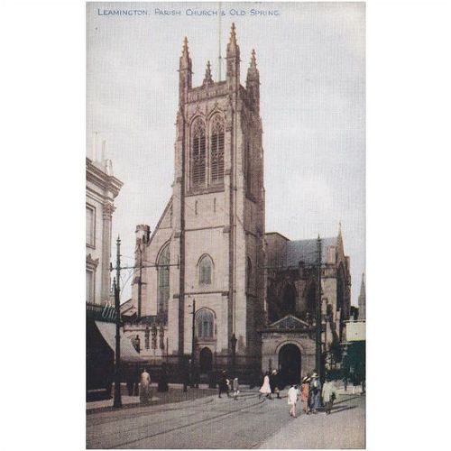 Leamington,Parish Church & Old Spring Warwickshire Postcard.WAR6116