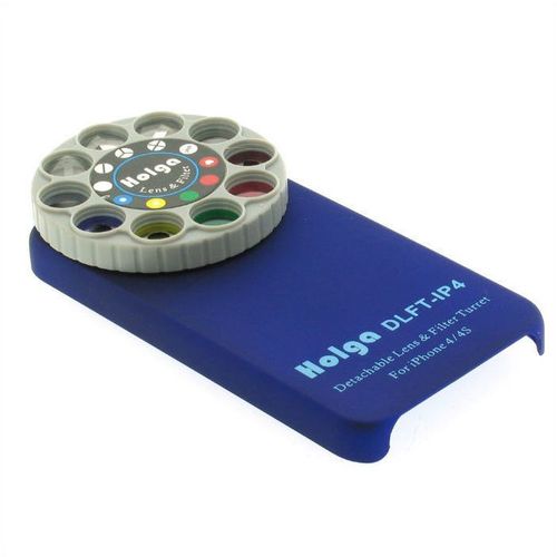 Holga Detachable Lens and Filter Turret DLFT-IP4 for iPhone 4 or 4s BLUE