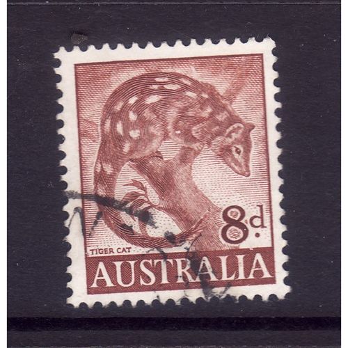 AUSTRALIA 1960 SG 317 8d TIGER CAT FINE USED#2