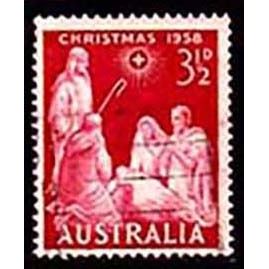 Australia 1958 Christmas 3 1/2d Used Stamp