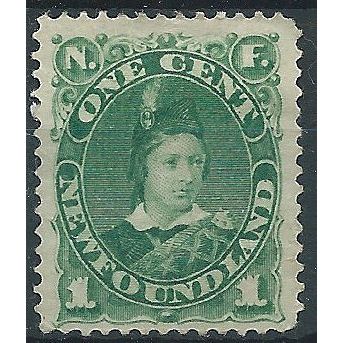 Newfoundland 1887 SG50 1c Blue-Green Mounted Mint. . ..
