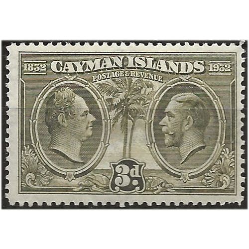 Cayman Islands 1932 SG90 3d Olive-Green Mounted Mint . ..