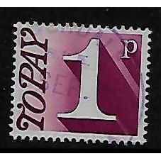 GREAT BRITAIN 1970 1p DEEP REDDISH PURPLE POSTAGE DUE SG D78 FINE USED