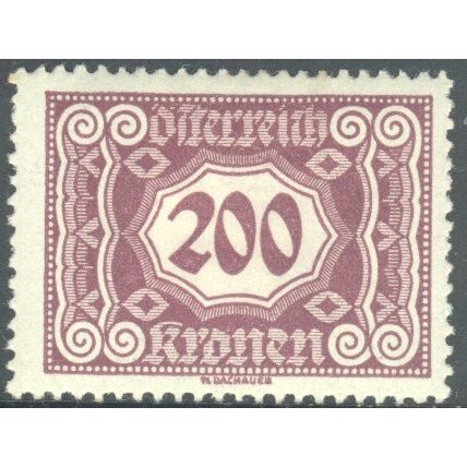 Austria 1922 - SGD534 - 200k purple - postage due - unused