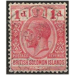 Solomon Islands 1917 SG25 1d Scarlet Fine Used . .. .