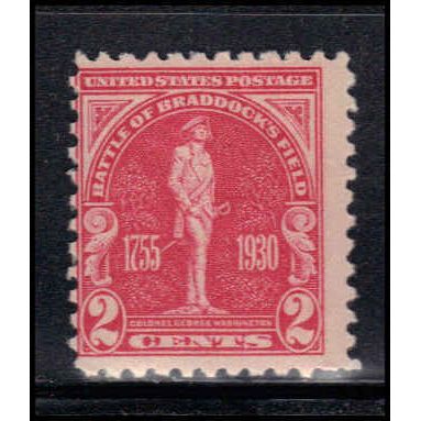 688 2c Battle of Braddock Average MNH U0490