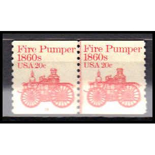 1908 20c Fire Pumper Very Fine MNH Dry Gum CNP Left 13 PA0553