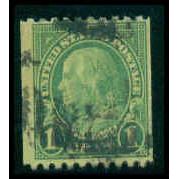 Used 597 1c Benjamin Franklin Barely Clears M09803