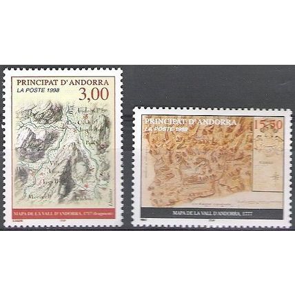 Andorre Français 1998 Michel 529 - 530 Neuf ** Cote (2008) 13.00 € Vieux cartes
