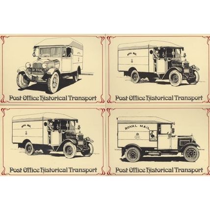 Royal Mail Morris & Ford AA Van Transport 4x Postcard s