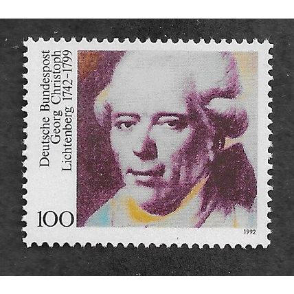 GER 1992 U/M 100pf 'G.C LICHTENBERG' (EBID78-813)