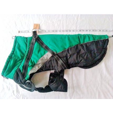 Dog Winter Coat Jacket 26" back (3xl) Green Black Grey Padded