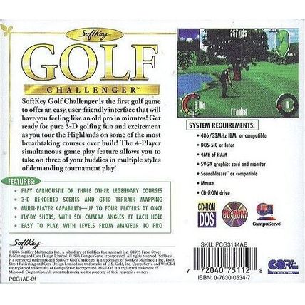 GOLF Challenger (PC-CD, 1996) for DOS - New CD in SLEEVE