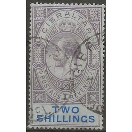 Gibraltar 1912 SG82 2/- Dull Purple & Blue/Blue Fine Used ..