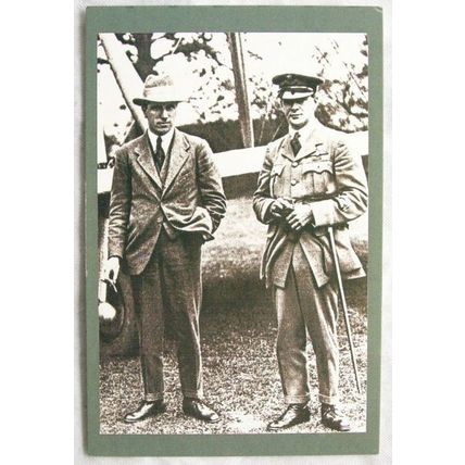 c.1980s PC Alcock & Brown by their Vickers Vimy, 1919