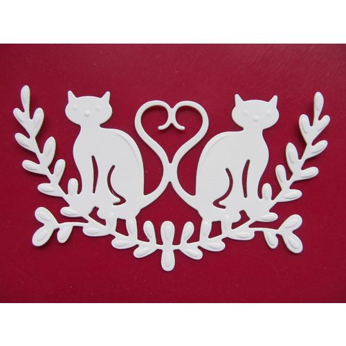 6 x Tonic Die Cuts Love Cats