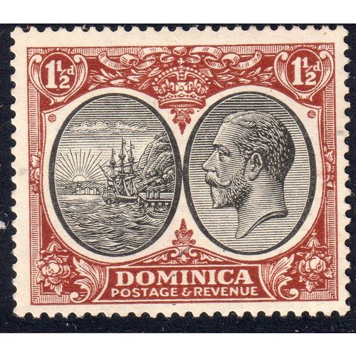 Dominica 1923 Sg75 11/2d Black & Red-Brown mounted mint (G119)