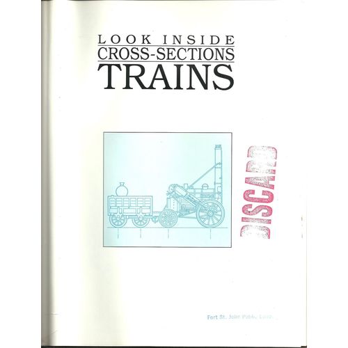 Book- Look Inside Cross Sections Trains Locomotives – Johnstone Soft Cover Used