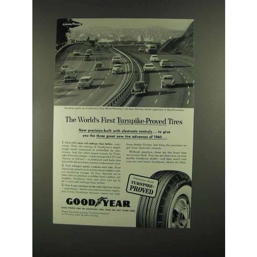 1960 Goodyear Tires Ad - First Turnpike-Proved
