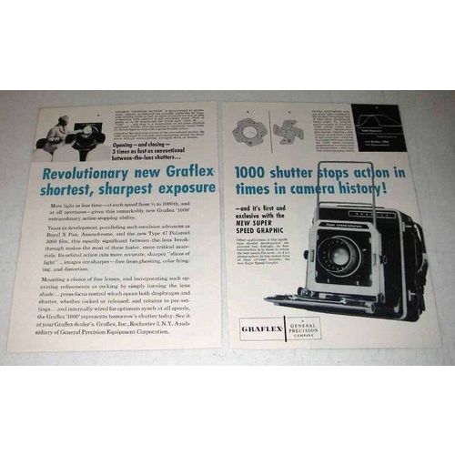 1960 Graflex Super Speed Graphic Camera Ad - Action
