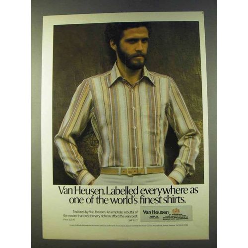 1979 Van Heusen Textures Shirts Ad - World's Finest