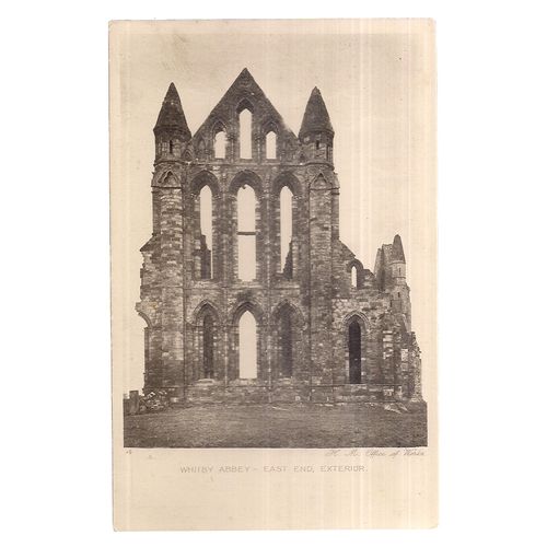 WHITBY ABBEY, EAST END EXTERIOR, Yorkshire unused vintage postcard /