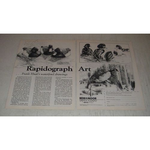 1990 Koh-i-noor Rapidograph Pens Ad - Frank Hnat's waterfowl drawings