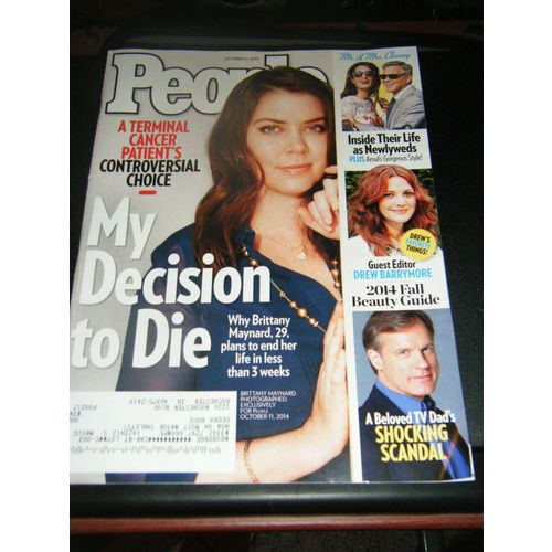 People Magazine - Brittany Maynard Decision to Die Cover - October 27, 2014