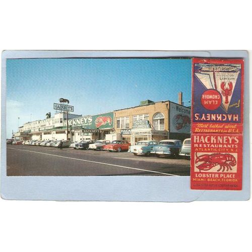 New Jersey Atlantic City Combo Pack Matchbook Hackney's Atlantic City NJ &~3078