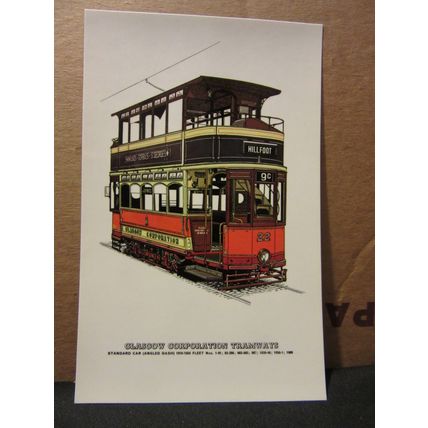 GLASGOW CORPORATION TRAMWAYS.. reproduction card no 20 TRAMCYCLOPEDIA set =