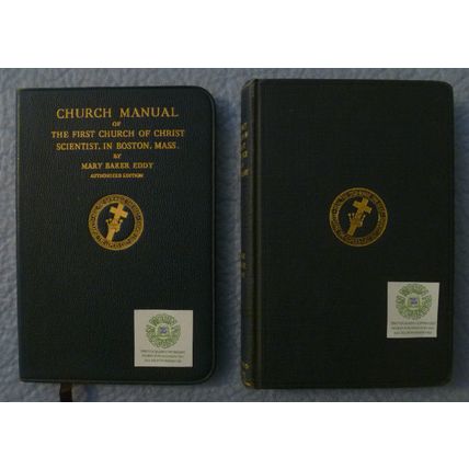 2 ANTIQUARIAN CHRISTIAN SCIENCE BOOKS CHURCH MANUAL & MISCELLANY MARY BAKER EDDY