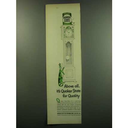 1949 Quaker State Motor Oil Advertisement