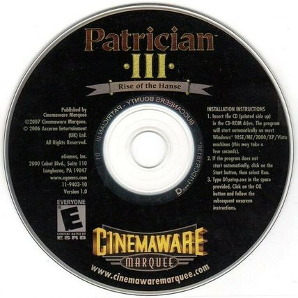 Patrician III: Rise of the Hanse (PC-CD, 2007) Win 98-Vista - NEW CD in SLEEVE
